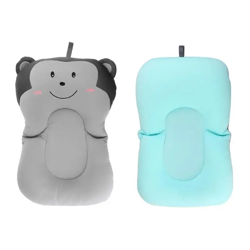 

Cartoon Monkey Design Newborn Baby Bath Tub Foldable Cartoon Seat Bathtub Pad Support Cushion Mat For Baby Bath Care