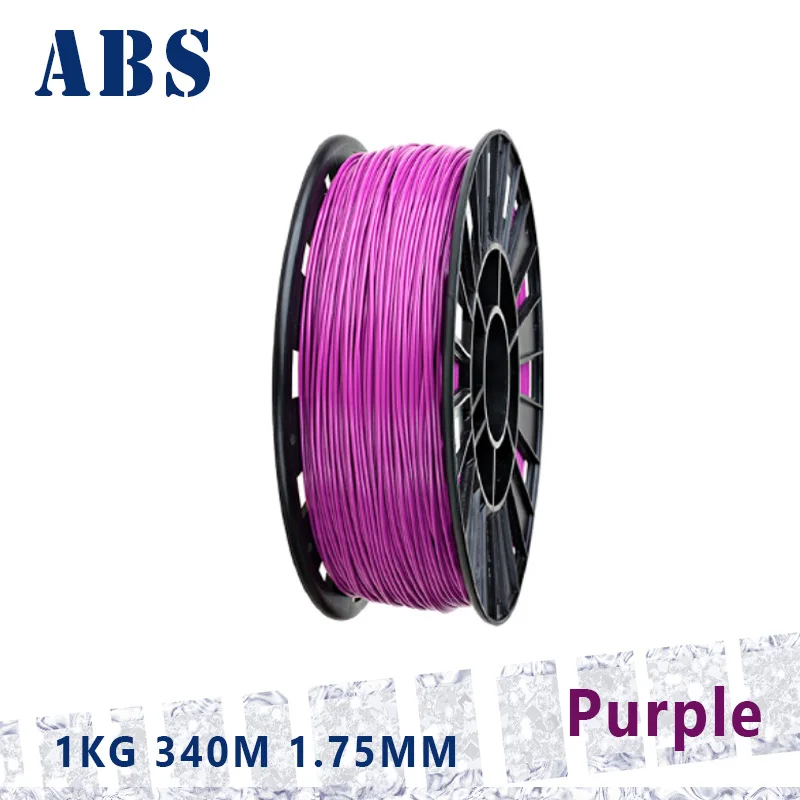 YOUSU filament plastic for 3d printer/ PETG/NYLON/WOOD/CARBON/ 1kg 340m shipping from Moscow - Цвет: Purple ABS 1KG