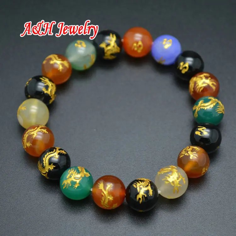 Round Stone Beads Ø10mm 5pcs Colour Jewellery Making