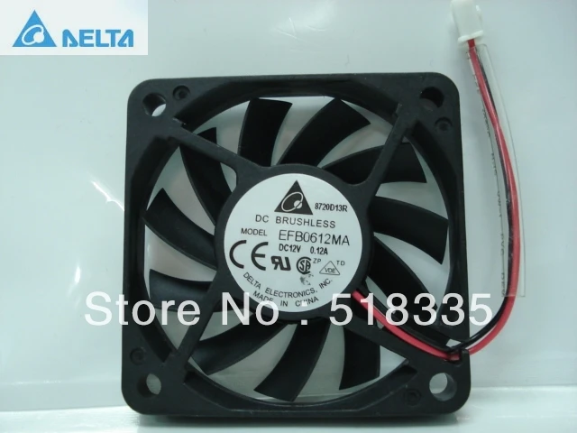 Вентилятор охлаждения для delta EFB0612MA 6 см 60 мм 60*60*10 6010 12 В 0.12A|cooling fan|cooling fan 12v12v cooling |