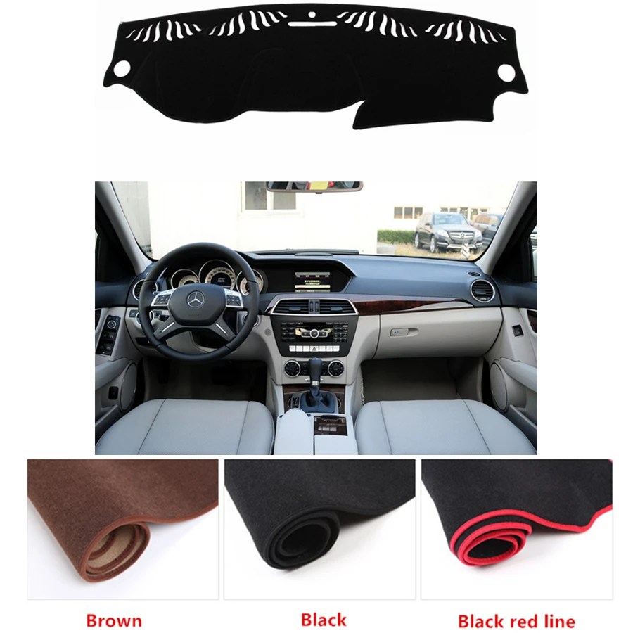 Подходит для Mercedes-Benz C-Class 2011 2012 2013 противоскользящие Чехлы приборной панели