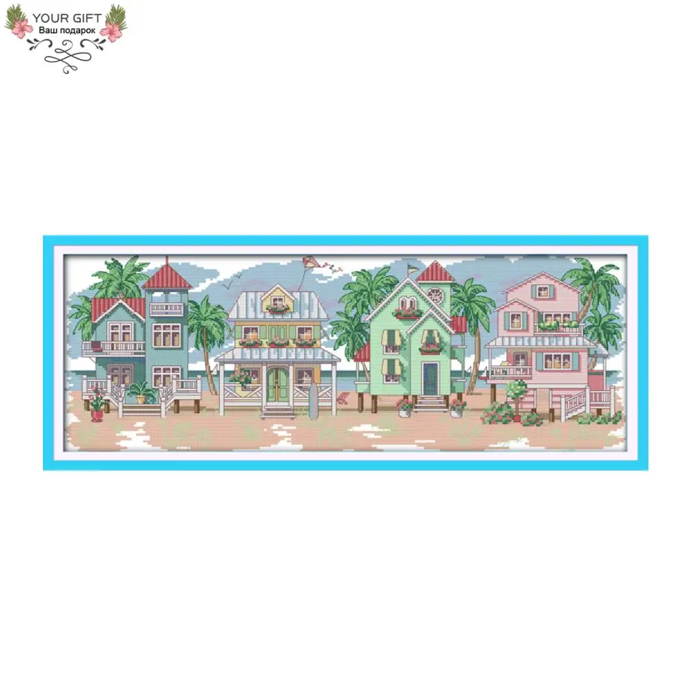 Набор для вышивки крестиком Joy Sunday F672 14CT 11CT | Дом и сад
