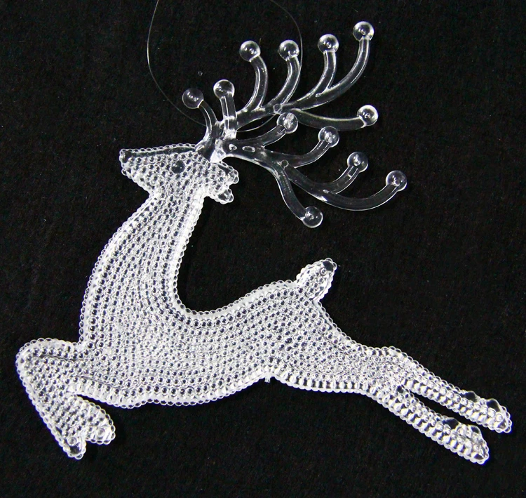 

Christmas ornaments window ornaments tree ornaments 13cm acrylic transparent elk