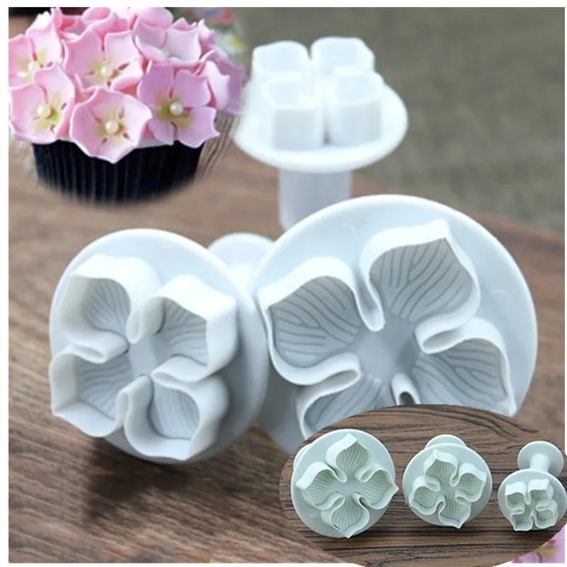 

DIY Fondant Cake Tool Beautiful Design Baking Mold 4Pcs/Set Flower Leaves Mold ZY-020067