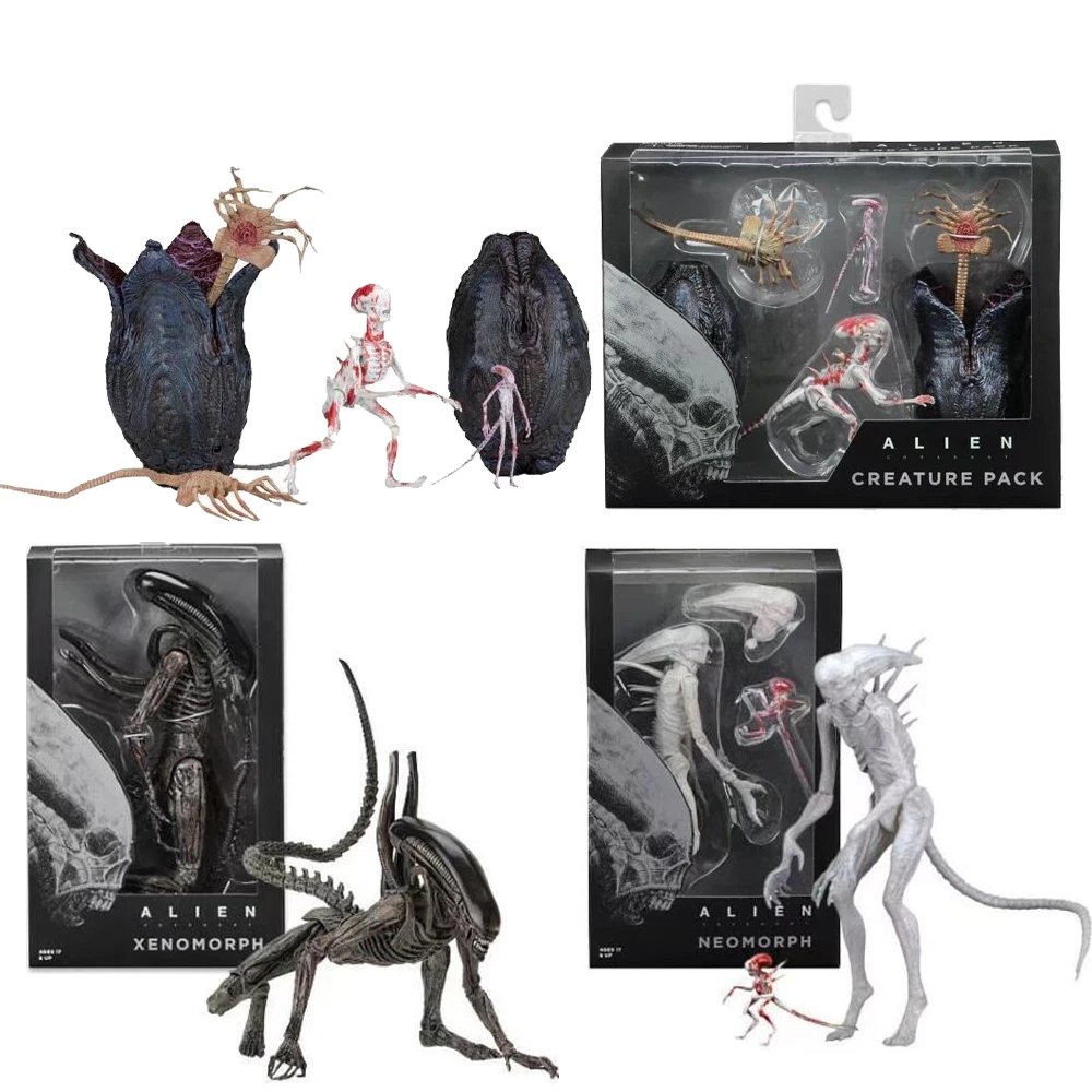 Movie AVP Aliens vs Predator Figure Series Alien Covenant Xenomorph Neomorph Creature Pack PVC Action Figures Model Toy Gift neca movie avp aliens vs predator series guardian predator snake predator stalker predator toys pvc figure model gift