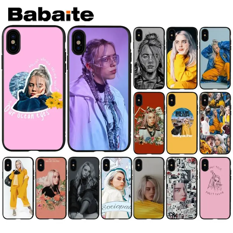 

Babaite Music Singer Star Billie Eilish High-end Protector Case for Apple iPhone 8 7 6 6S Plus X XS MAX 5 5S SE XR Mobile Cases