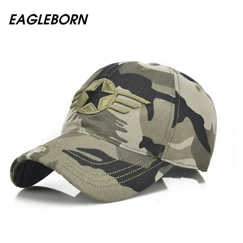 Prix pour Eagleborn marque nouvelle 2017 nouvelle armée casquette de baseball hommes loisirs chapeaux étoiles broderie cap pour hommes et femmes bonnet de coton réglable Prix pour Eagleborn marque nouvelle 2017 nouvelle armée casquette de baseball hommes loisirs chapeaux étoiles broderie cap pour hommes et femmes bonnet de coton réglable