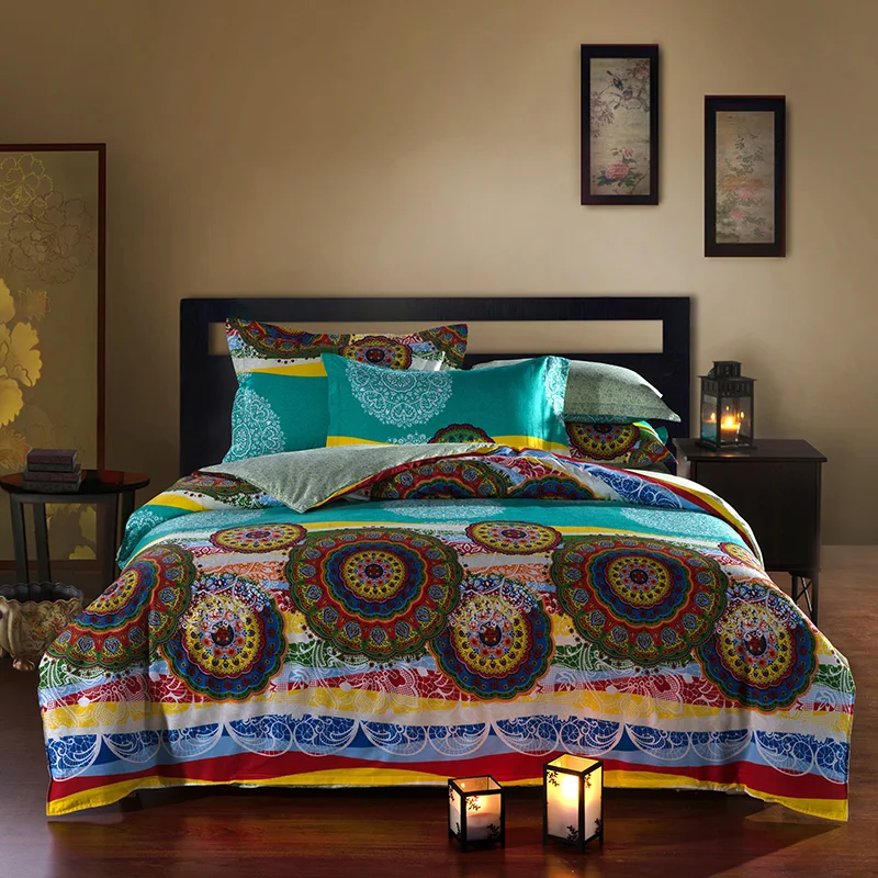 Bohemian Bedding Set 4pcs Boho Style Funda Nordica Bedclothes