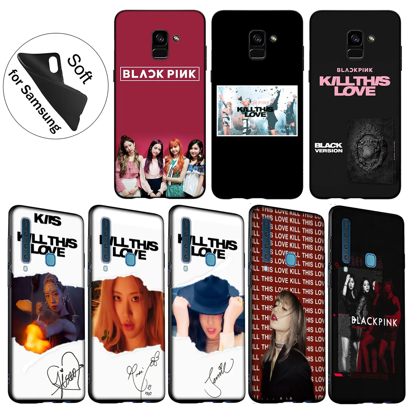 

IYICAO kill this love blackpink Soft Silicone Cover Case for Samsung Galaxy A6 Plus A9 A8 A7 2018 A3 A5 2016 2017 Note 9 8