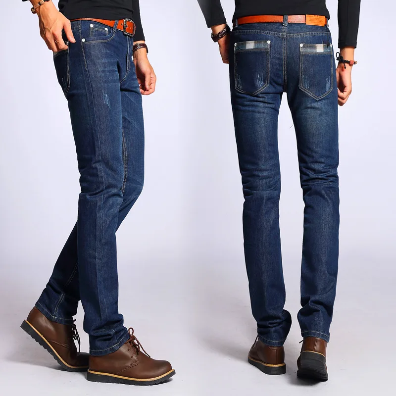 

Famous Brand Men Jeans Design Biker Jeans Strech Casual Jean For Men Hight Quality Cotton Male Long Trousers