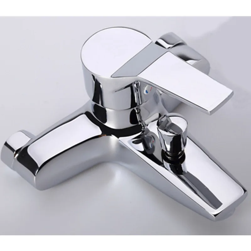 Bathtub Mixer Taps Bath Shower Faucets Single Handle Two Holes Wall