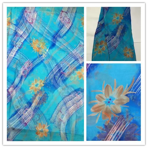 

140cm 6momme people belt printed chiffon silk 100%mulberry silk garment materials summer dress DIY clothes fabrics DSF26