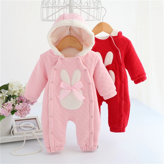 newborn baby girl winter clothes suit fleece coral cotton padded baby