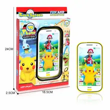 English touch screen Cartoon pokemon toy phone educational Electronic Toys music mobile phone baby phone with