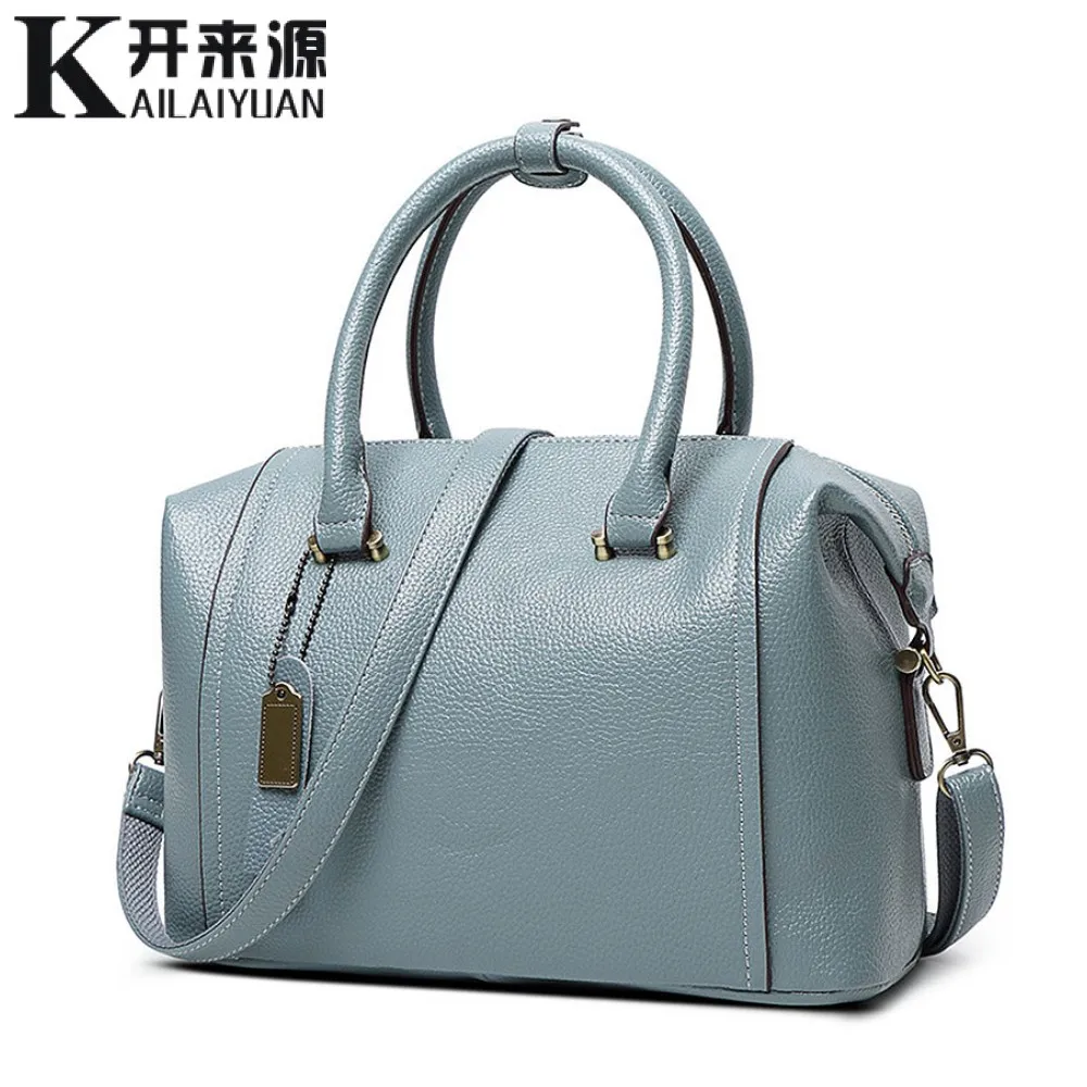 

KLY 100% Genuine leather Women handbags 2018 New female bag large capacity ladies shoulder handbag diagonal fashion wild bag