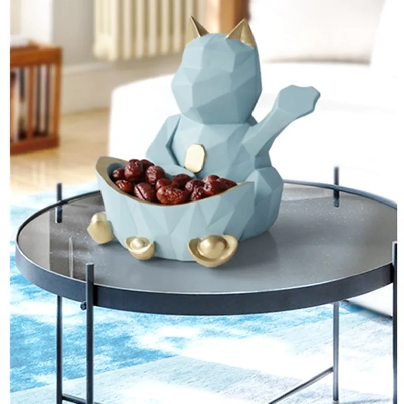 

Cats Sycee Storage Box Statue Money Drawing Animal Resin Craftwork Home Wall Accessories Pendant L3005