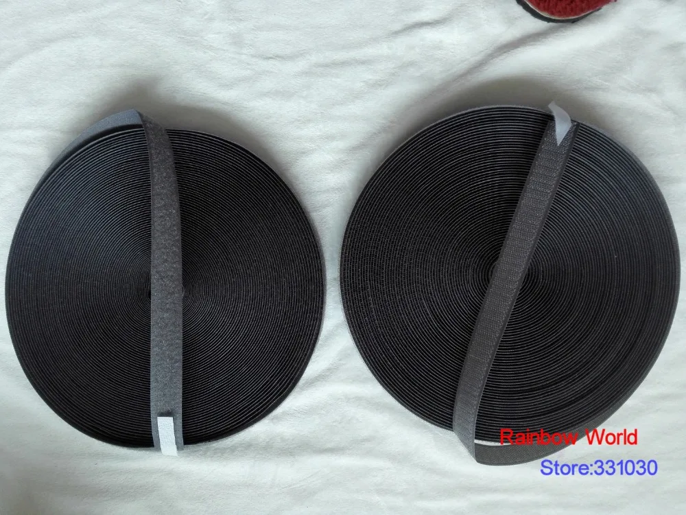 15# Gray Fastener Magic Tape with Hook Loop stick fabric bags garment clothes toys shoes 25meter/ roll width 2cm | Дом и сад
