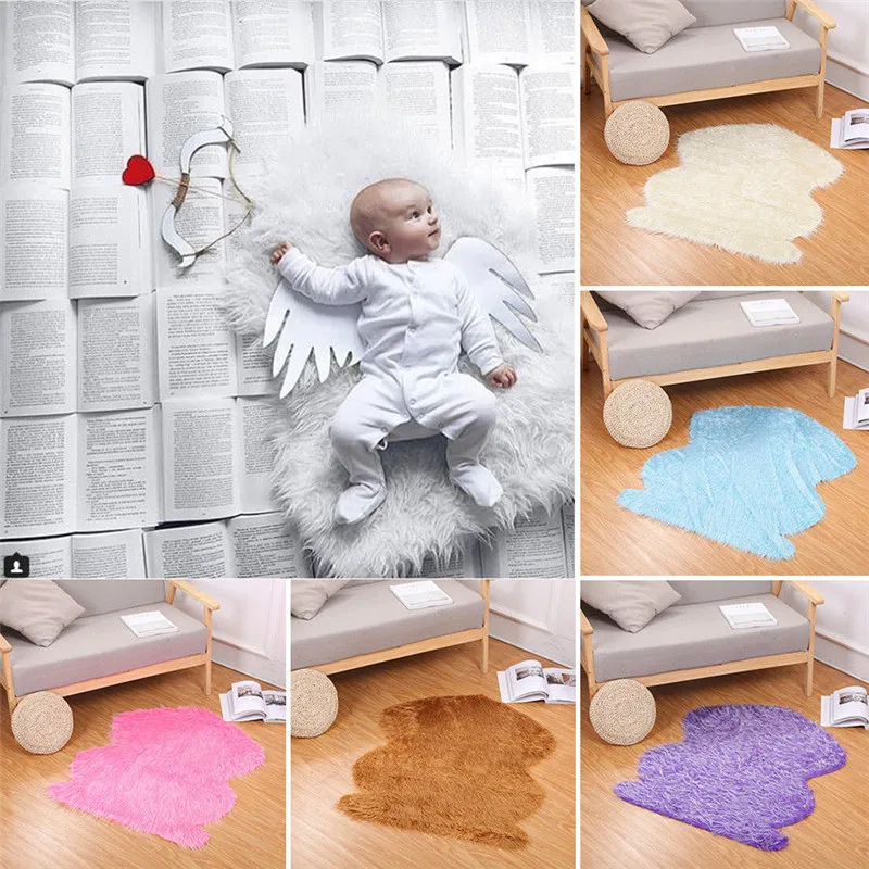 Cute Baby Photo Props Backdrop Rug Newborn Photography Soft Fur Quilt