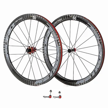 

Carbon fiber 700C Road Bicycle rims 50mm Carbon hub Wheelset 4 sealed bearings T700 Clincher wheels