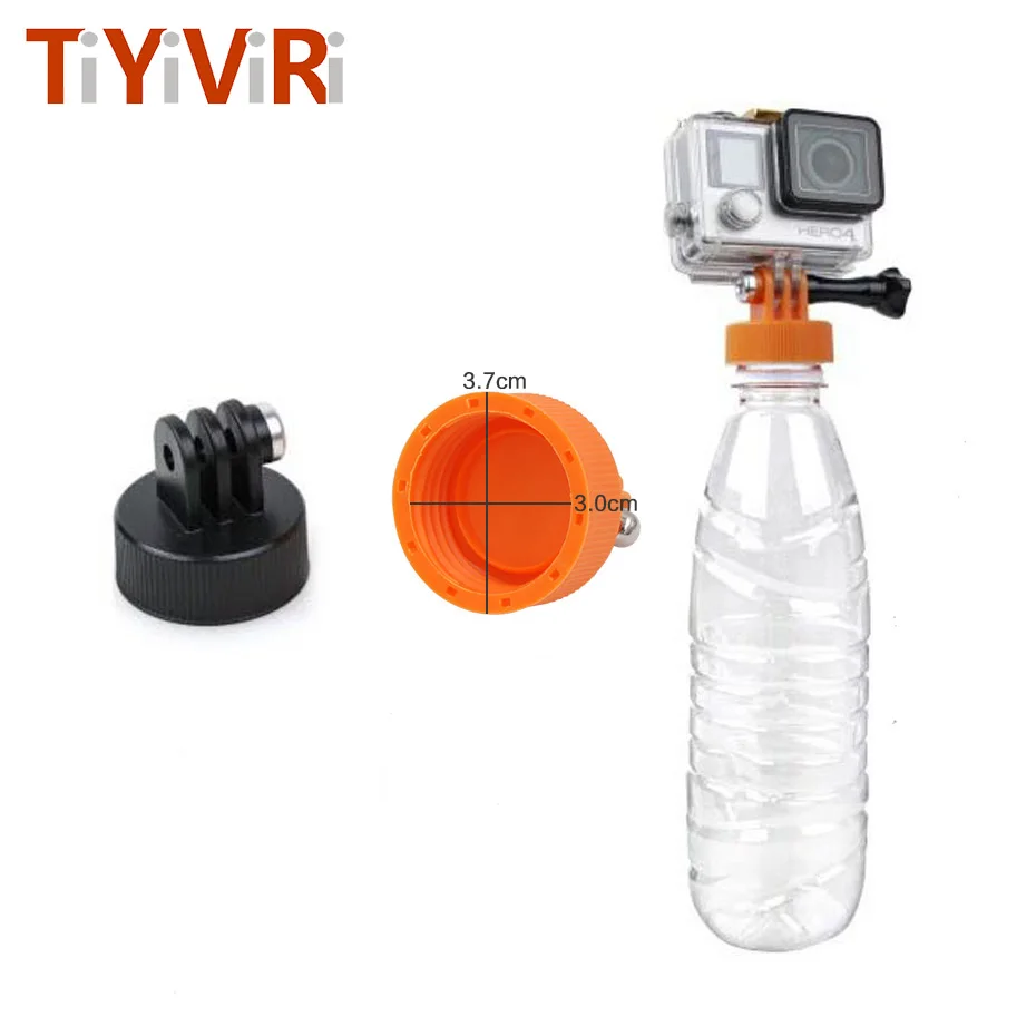

Diameter 37mm Water Bottle Connector Monopod Tripod Surfing Plastic Bottle Mount Adapter Connector for Gopro Hero 4 3 3+ Sjcam