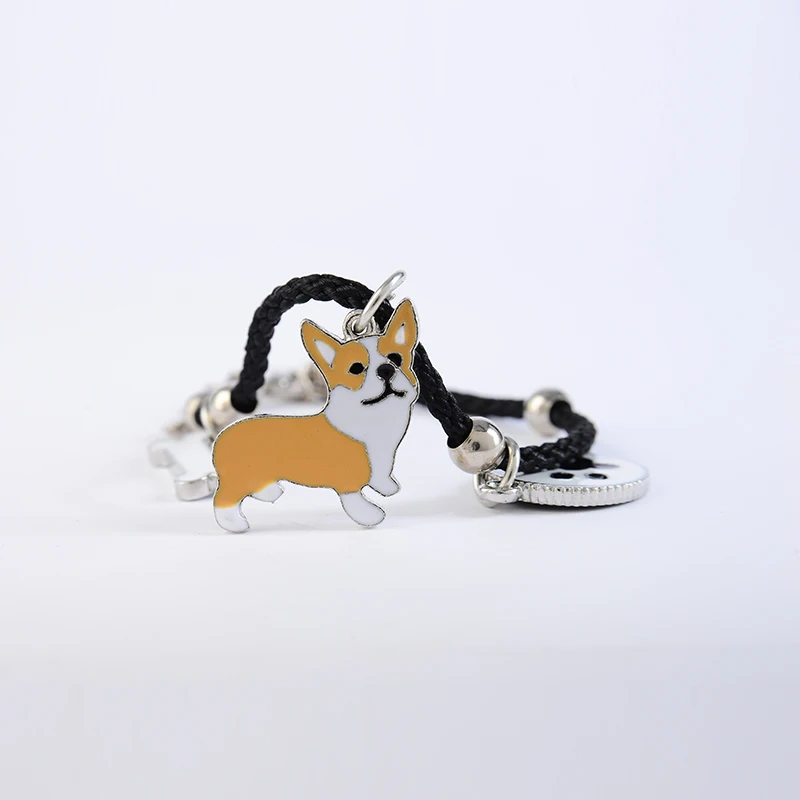 Welsh corgi pembroke charm bracelets for women girls men rope