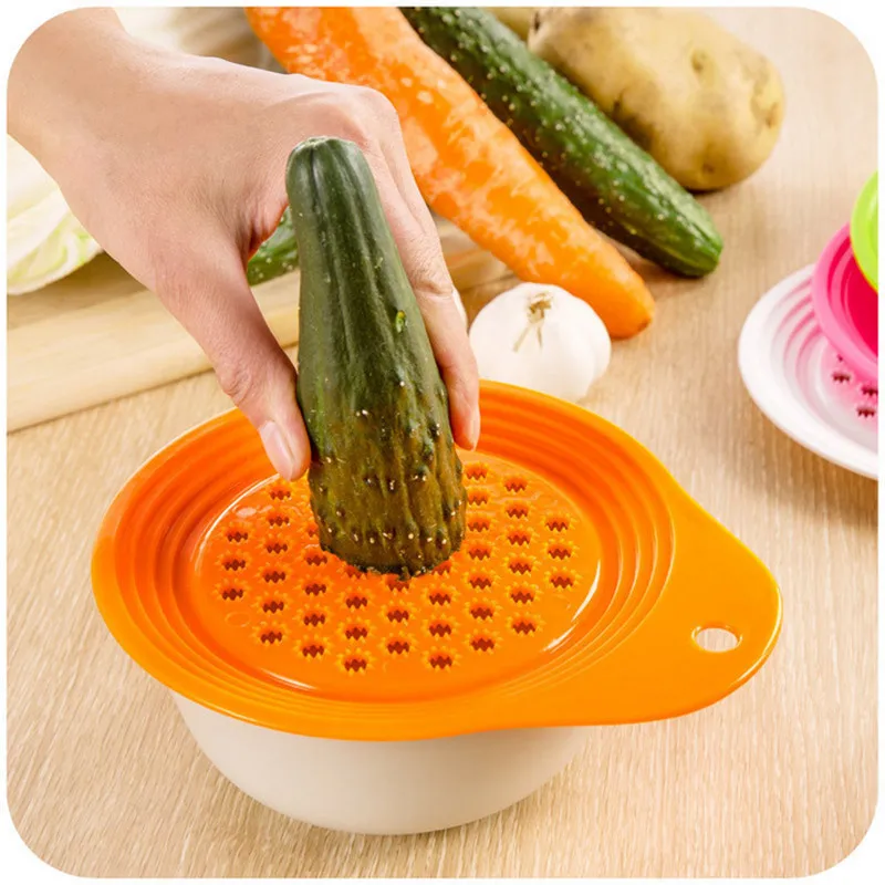 

2017 Plastic Novelty Gadget Kitchen Garlic Press Cucumber Crusher Chopper Kitchen Accessories Garlic Presses Garlic Crusheres