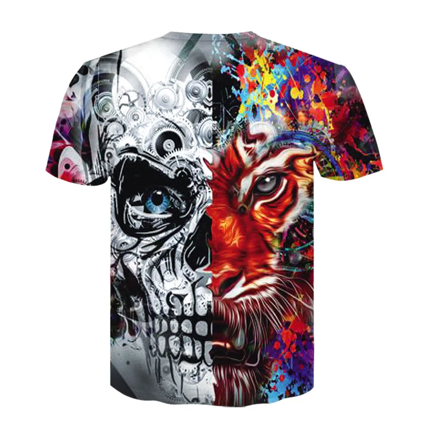 DEWIN Du Thunder Skull Футболка мужская женская хип-хоп летняя футболка Camisa Masculina женская футболка унисекс футболка harajuku