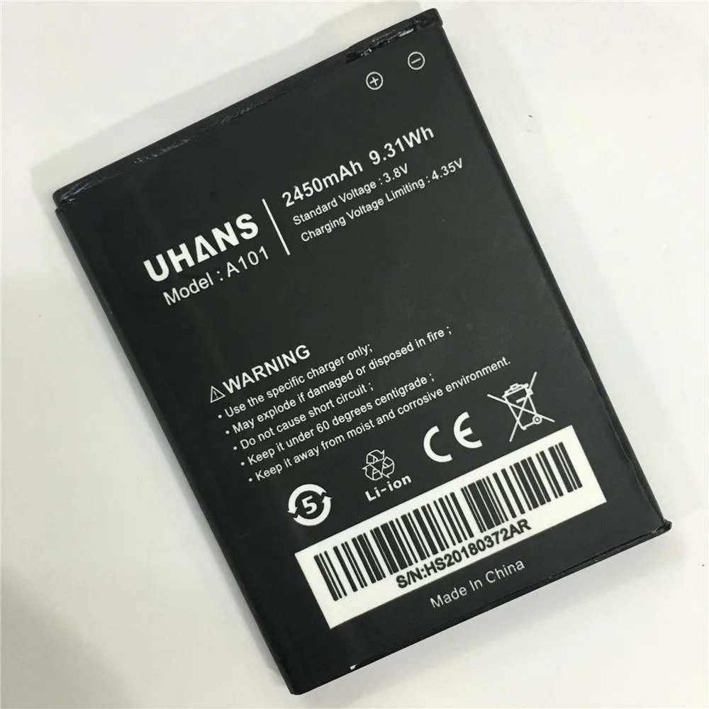 Аккумулятор для UHANS A101 A101S Bateria Batterij аккумулятор 2450 мАч | Мобильные телефоны и