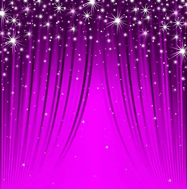 Sparkly Purple Curtains backdrops polyester or Vinyl cloth High quality Computer print party
