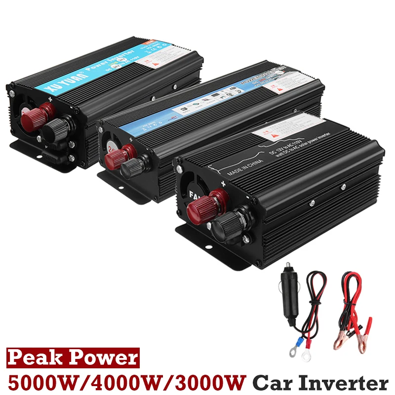

Inverter 12V 220V 3000W 4000W 5000W Peak Power Voltage Transformer Converter DC 12V To AC 220V Sine Wave Solar Inverter