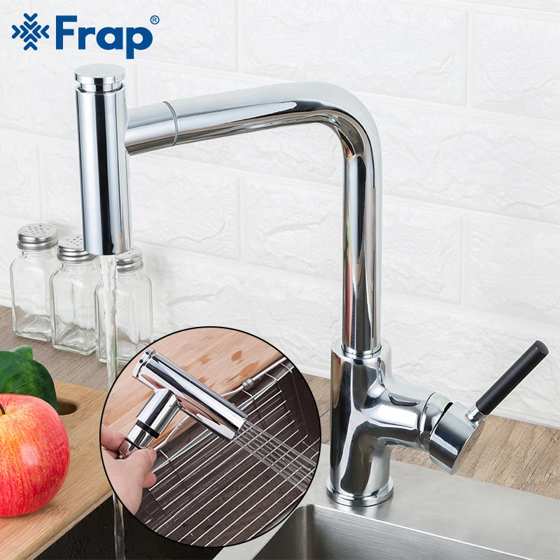 

FRAP kitchen faucet pull out kitchen mixer faucet 2 function spout water taps cold and hot water sink faucet grifo cocina