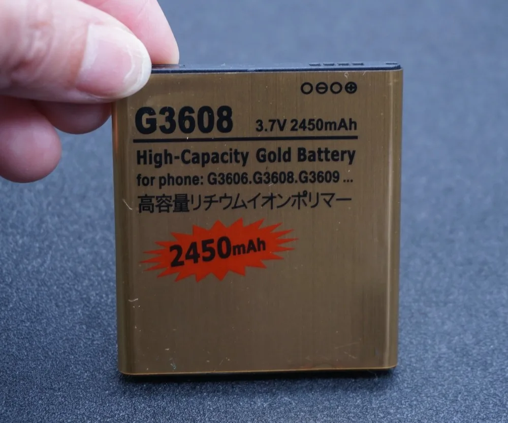 LehonS 10cs/лот 2450 мАч Золотая сменная батарея для Samsung galaxy Core Prime G360 G3608 G3606 G3609 G361 EB-BG360CBU