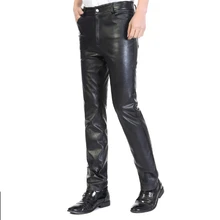 30-39 козья кожа натуральная кожа кожаные брюки мужские ветрозащитные локомотив теплые с добавлением хлопка размера плюс кожаные брюки по индивидуальному заказу