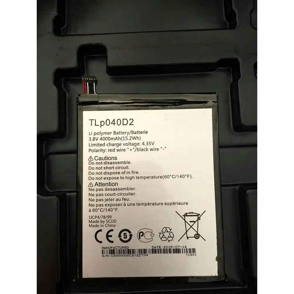 4000mAh TLP040D2 аккумулятор для Alcatel One Touch Pixi 3 7 9007T OT 9007|Аккумуляторы мобильных