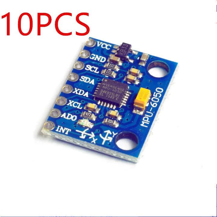 10 шт. GY-521 MPU6050 3-осевые аналоговые гироскопические Датчики + 3-осевой акселерометр