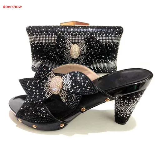 

doershow summer2018 New African shoe and bag set for party Italian shoe with matching bag new design HA1-13