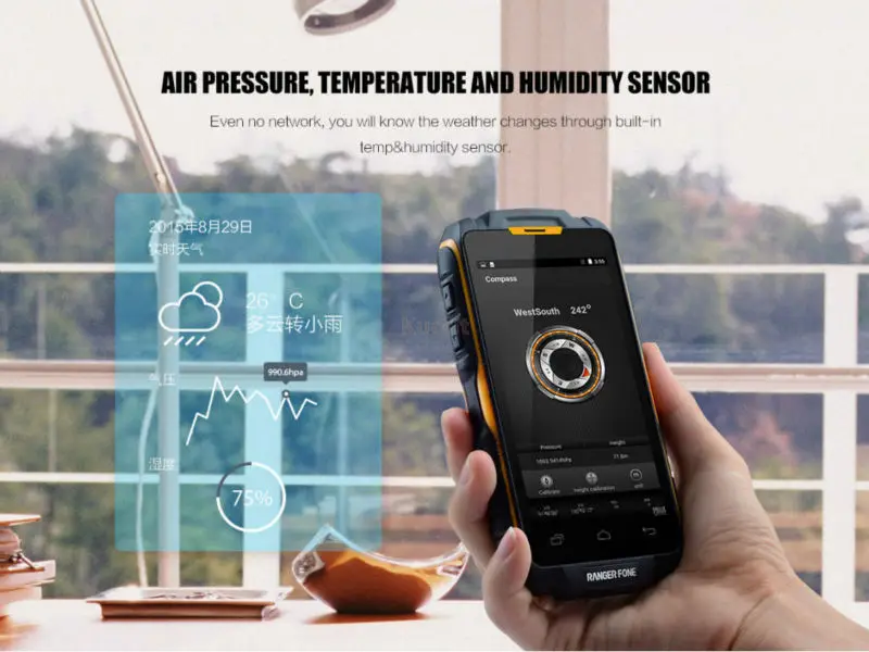 Ranger fone S18 водонепроницаемый ударопрочный телефон прочный Android смартфон MTK6735 четырехъядерный 4," 2 Гб ram min 4G LTE gps