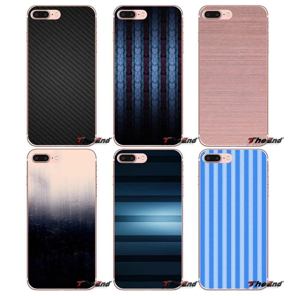 

For Sony Xperia Z Z1 Z2 Z3 Z5 compact M2 M4 M5 E3 T3 XA Aqua LG G4 G5 G3 G2 Mini Capa Textures Stripe Silicone Phone Shell Cases