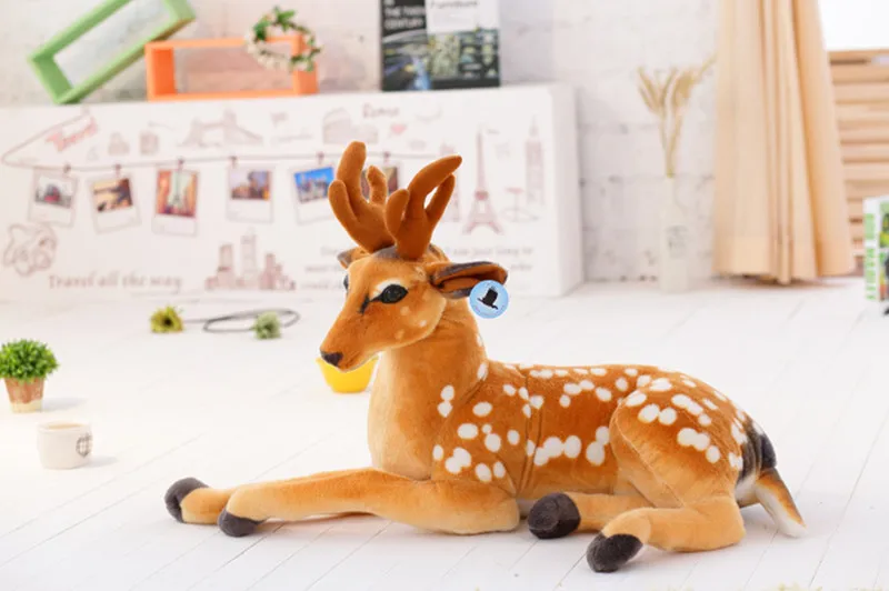 MIAOOWA 1 шт. гигантская Симпатичная игрушечная плюшевая игрушка с имитацией животного, мягкая подушка, кавайная кукла с оленем, кавайный жираф, детские подарки на день рождения ребенка