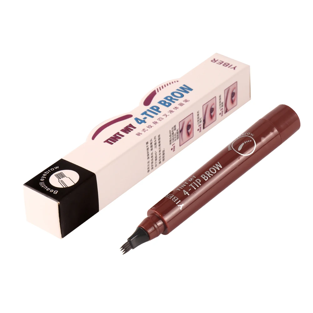 TINT MY 4-TIP BROW Waterproof Liquid Eyebrow Pencil Microblading Fork Tip Fine Sketch Eye Brow Tattoo Tint Pen For Eyebrows 3