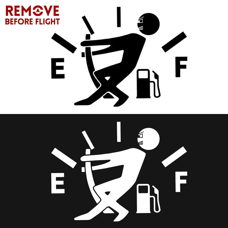 

1PC Funny Car Stickers Car Styling High Gas Consumption Decal Fuel Gage Empty Stickers Vinyl JDM Car Stickers 9.5CM*13CM