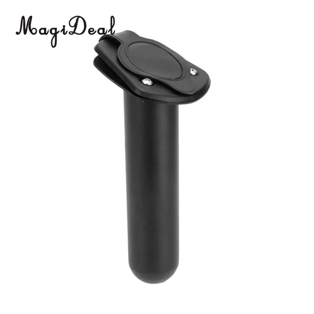 MagiDeal 4 Pieces Flush Mount Fishing Boat Rod Holder Bracket with  Cover, Kayak Box Fishing Tackle Accessory Tool