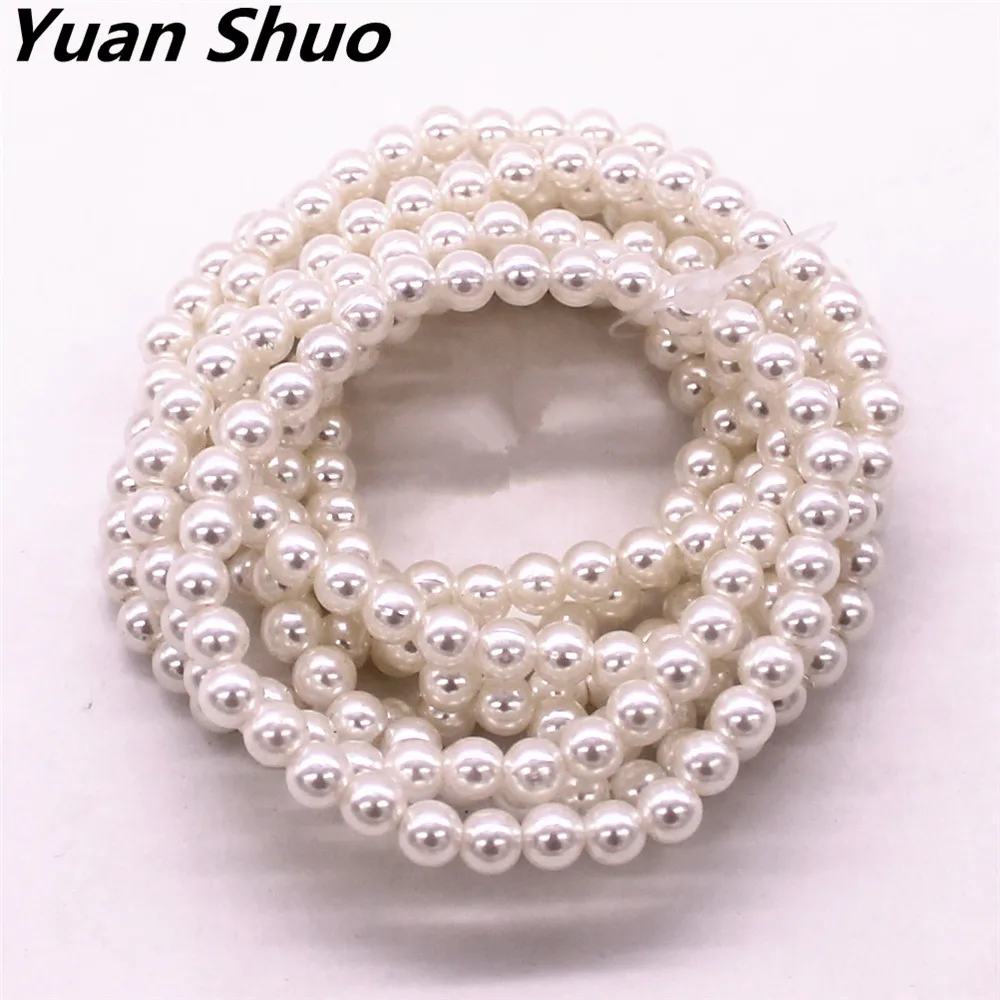 Женский эластичный браслет диаметр 6 мм имитация жемчуга|pearl jewelry bracelet|bracelet