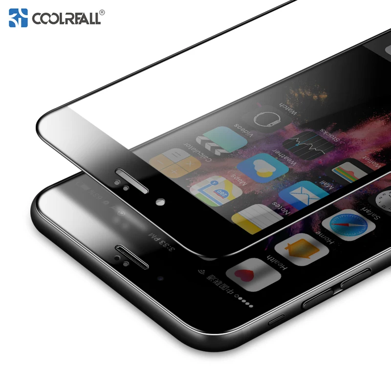 Coolreall уровень твердости 9H 3D мягкий край Полное покрытие закаленное стекло для iPhone
