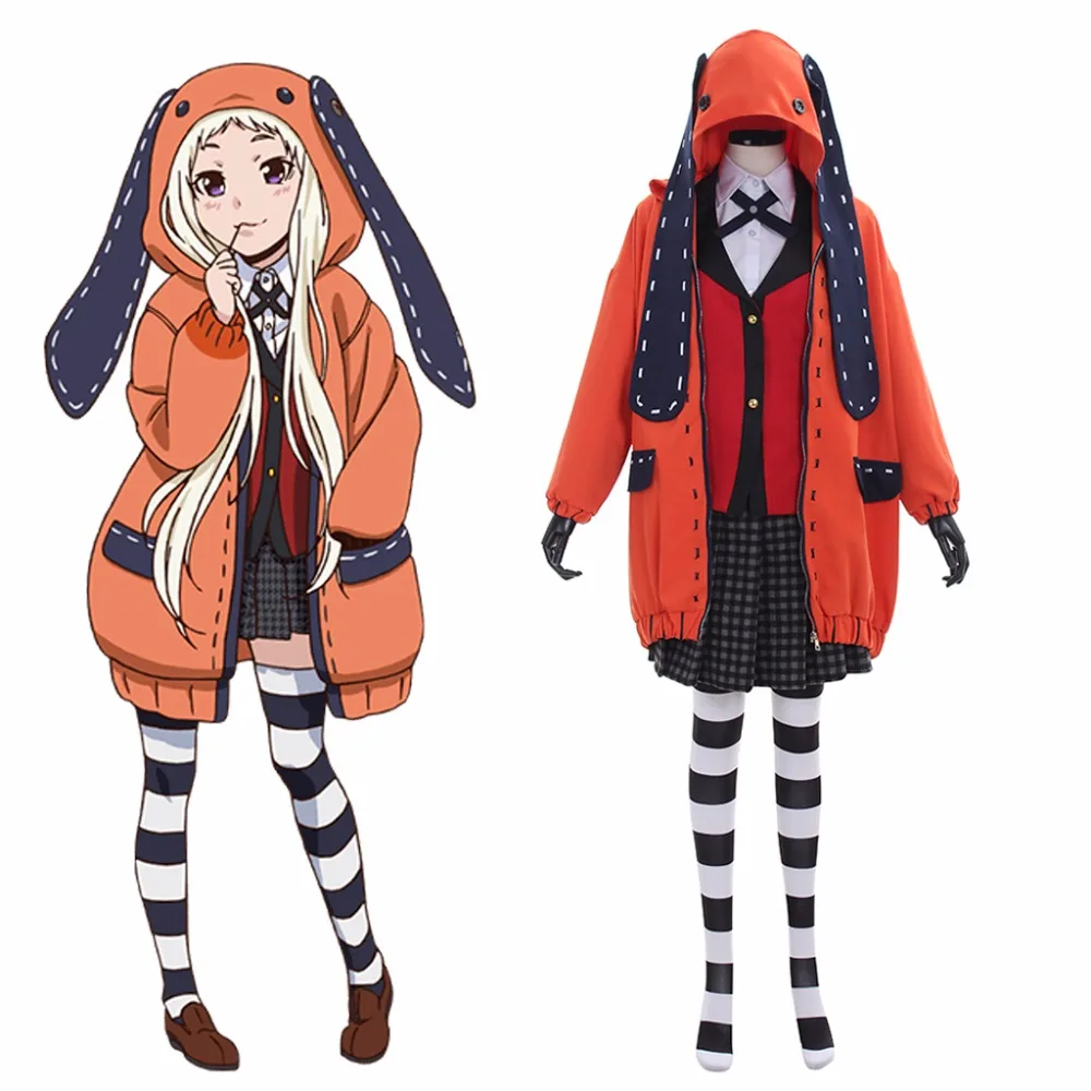 Аниме Kakegurui компульсивный игрок Руна Yomozuki Косплей Костюм для взрослых девочек Хэллоуин Carvinal маскарадный костюм L0516
