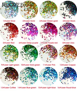 

2MM(1/12")Diamond(rhombus)Shape 16 Laser Holographic Colors Glitter Paillette Spangles for Nail Art Glitter Crafts Decoration