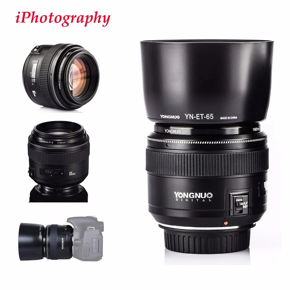 US $224.54 YONGNUO YN85mm F18 Lens Standard Medium Telephoto LensLens Hood Kit For Canon EF Camera 7D 5D 1D Mark I II III 6D 80D 70D 760D