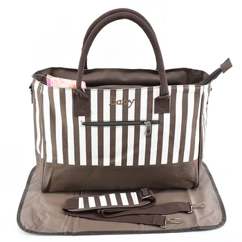 

41*16*30 CM Baby Diaper Bag For Mom Baby Fashion Mummy Stroller Maternity Bag Striped Nappy Bags 3 Colors