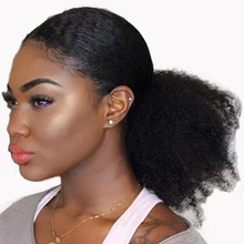 4B 4C Afro Kinky Curly Hair Ponytails Natural Human Hair 100g Piece Mongolian Human Ponytail Extensions