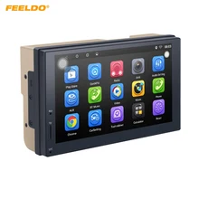 FEELDO 1024*600 Android 6.0 Quad Core de 7 pulgadas Ultra Delgado Del Coche Reproductor multimedia Con GPS Navi de Radio Para Nissan/Hyundai 2DIN ISO # AM3887